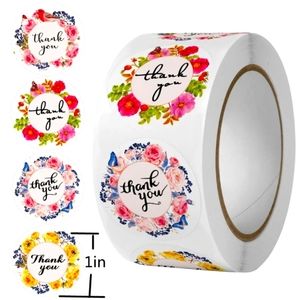 1" thank you stickers